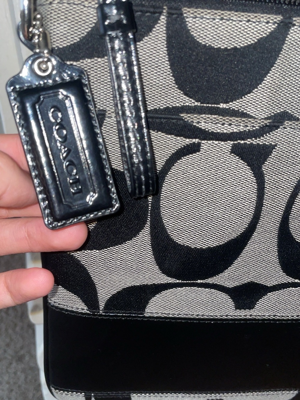 CUTE Coach Black and Gray bag (will attract boyfriends😉) ajustable strap